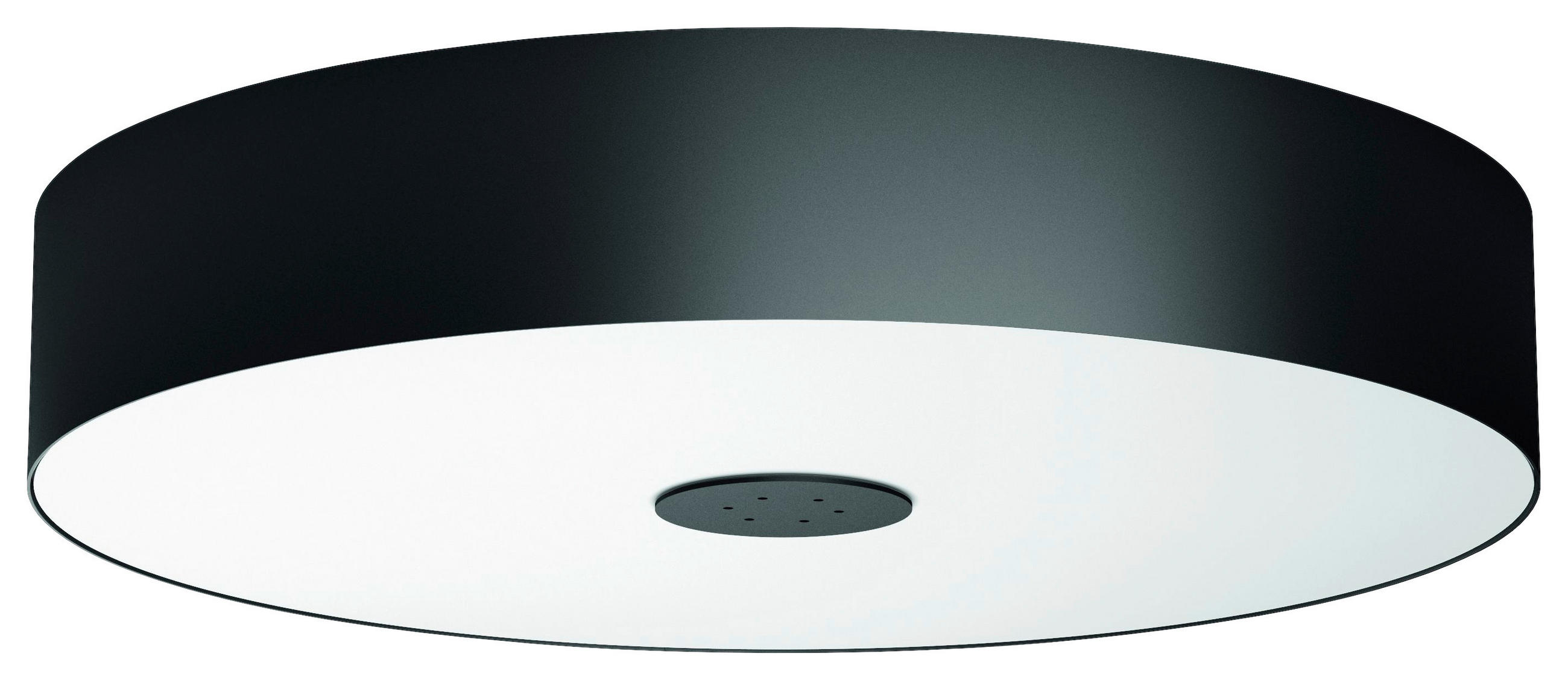 LED-DECKENLEUCHTE White Ambiance White Fair  Smart 44,4/9,9 cm   - Schwarz, Design, Glas/Metall (44,4/9,9cm) - Philips HUE