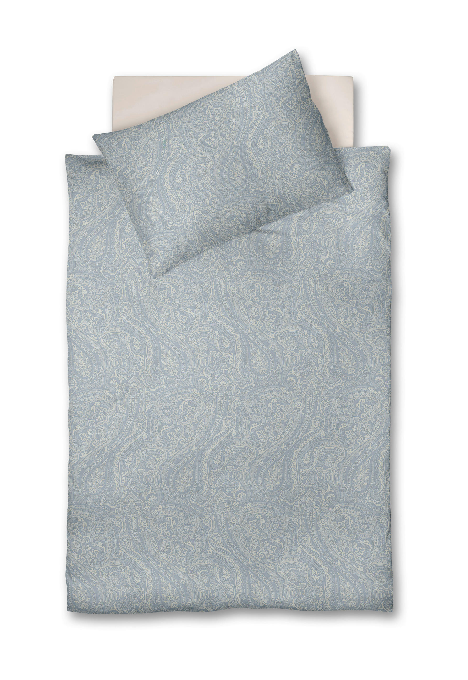 POSTELJNINA 140/200 cm flanela pastelno modra  - pastelno modra, Konvencionalno, tekstil (140/200cm) - Fleuresse