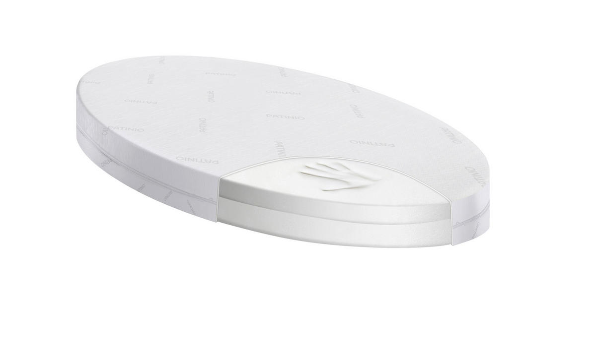 STUBENWAGENMATRATZE Star Memory   - Weiß, Basics, Textil (70/37/6cm) - Patinio