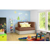 JUGEND- UND KINDERSOFA in Mikrovelours Braun, Beige  - Beige/Schwarz, Design, Kunststoff/Textil (104/60/75cm) - MID.YOU
