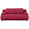 BOXSPRINGSOFA  in Webstoff Rot Retro  - Rot/Naturfarben, Design, Holz/Textil (205/93/108cm) - Venda