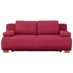 BOXSPRINGSOFA  in Webstoff Rot Retro  - Rot/Naturfarben, Design, Holz/Textil (205/93/108cm) - Venda