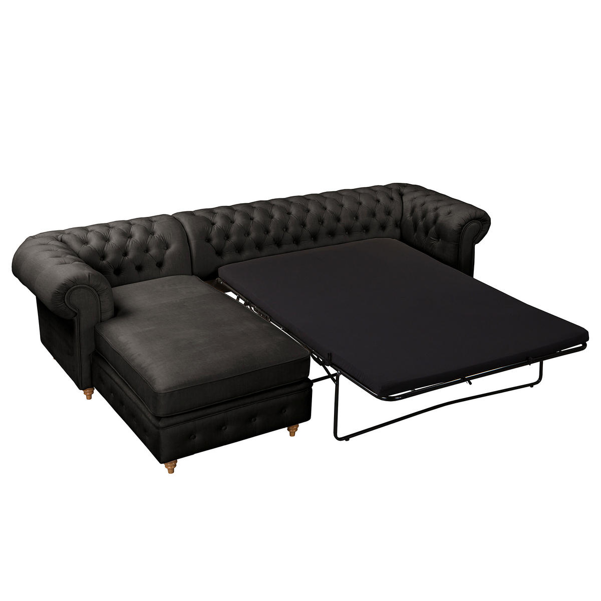 ECKSOFA Laura Anthrazit Mikrofaser  - Anthrazit/Creme, Design, Holz/Textil (182/284cm) - P & B