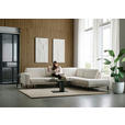ECKSOFA Dieter Knoll Beige Chenille  - Beige/Schwarz, Design, Textil/Metall (303/254cm) - Dieter Knoll