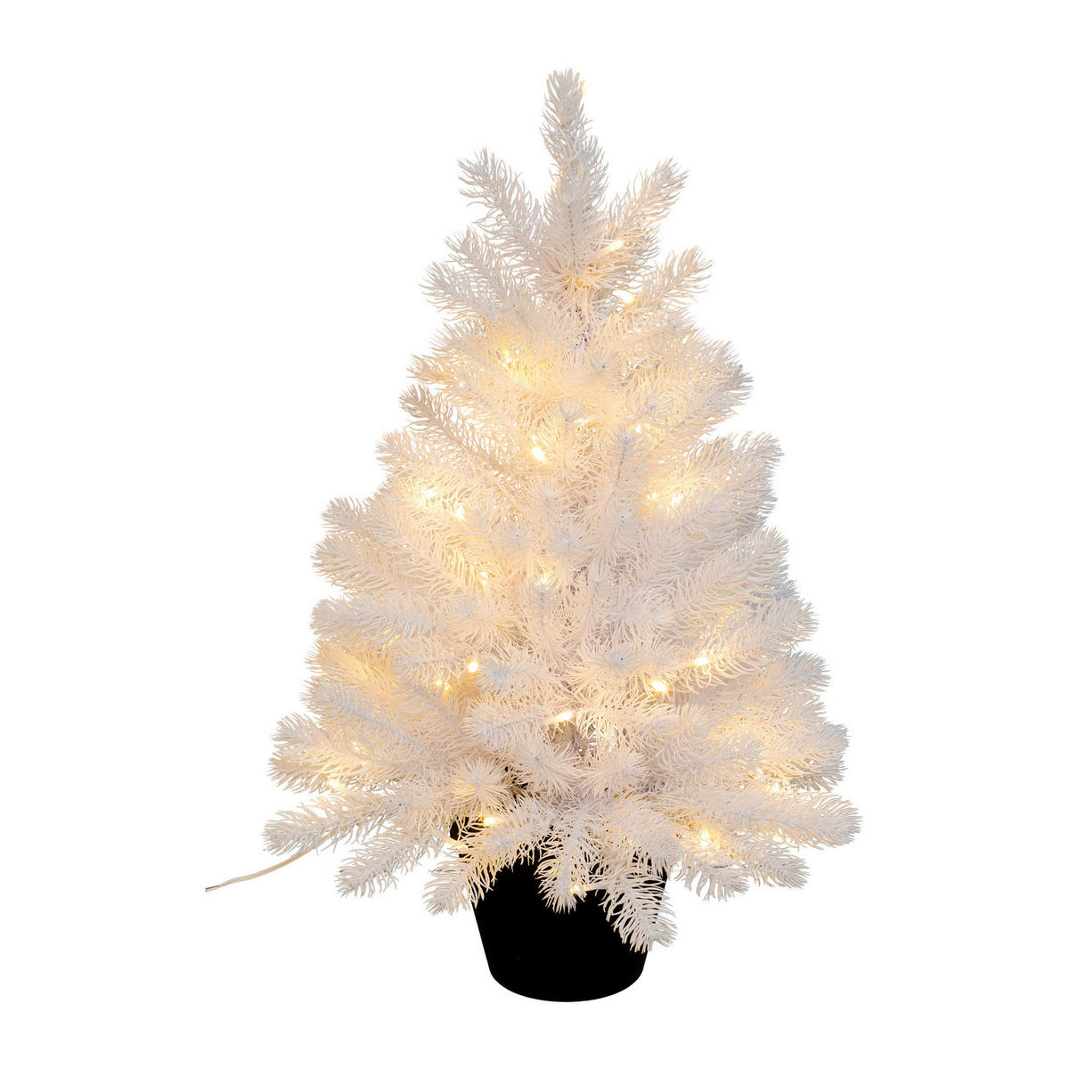WEIHNACHTSBAUM 60 cm  - Schwarz/Weiß, Trend, Kunststoff (60cm) - P & B