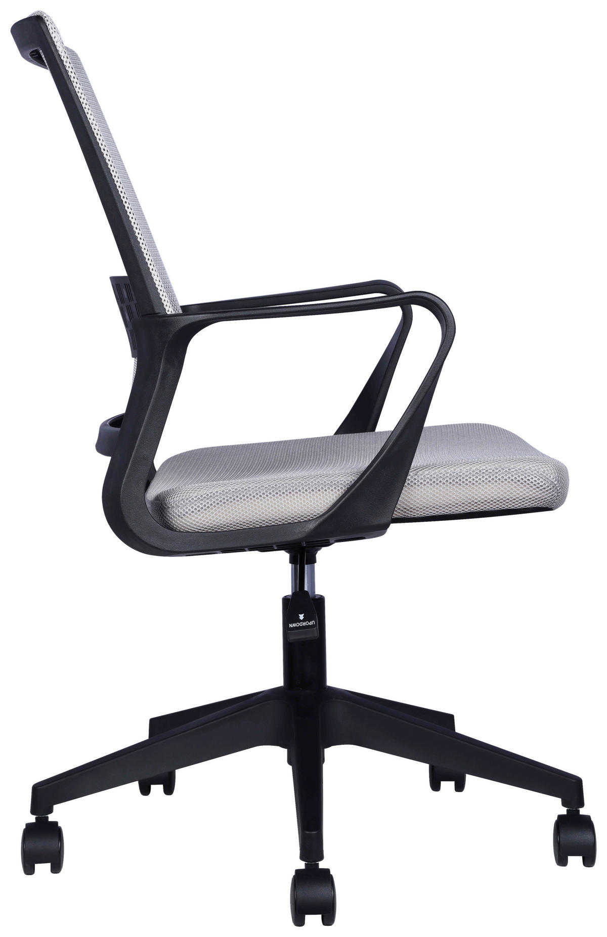 SNURRSTOL  i nätklädsel grå, svart  - svart/grå, Design, trä/textil (54/91/101/60cm) - Carryhome