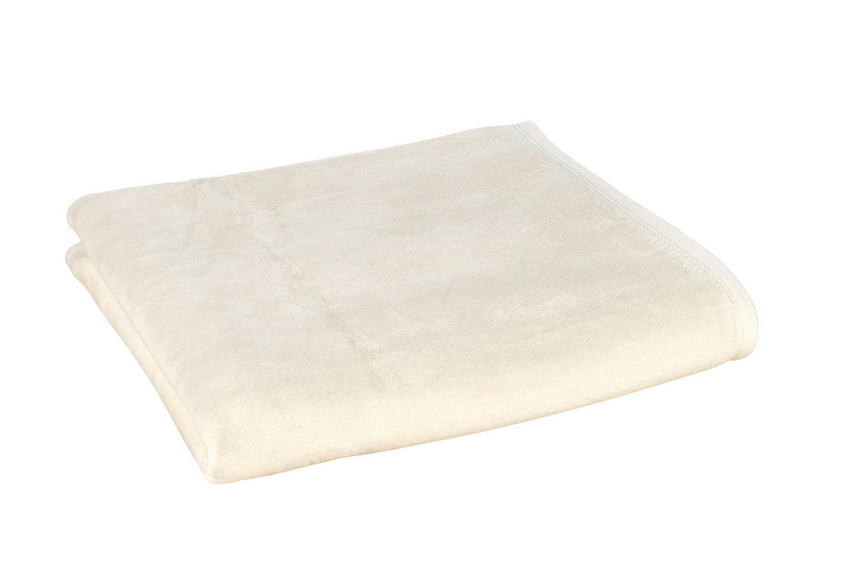 PLÉD 150/200 cm  - fehér, Basics, textil (150/200cm) - Novel