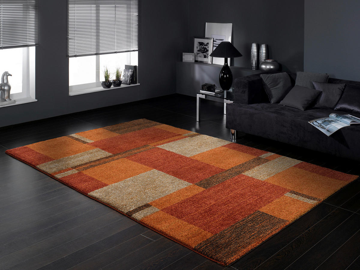 WEBTEPPICH 200/290 cm Palazzo Bloc Terracotta  - Terracotta, Design, Textil (200/290cm) - Novel