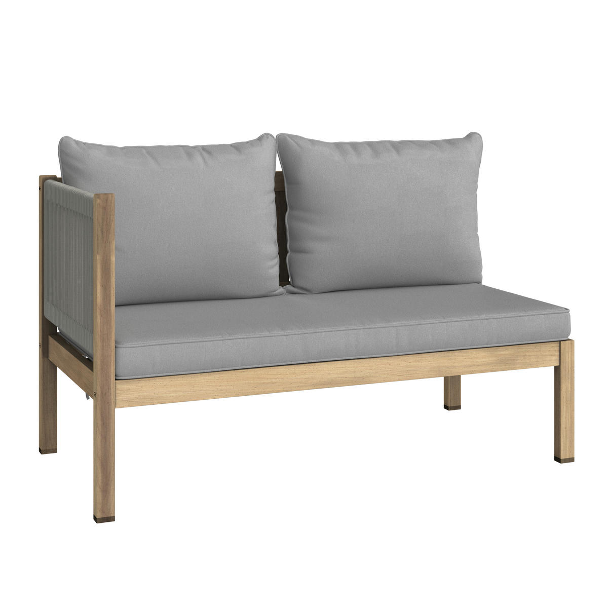 LOUNGEGARNITUR   Akazie vollmassiv  - Anthrazit/Teakfarben, MODERN, Holz/Kunststoff - Ambia Garden