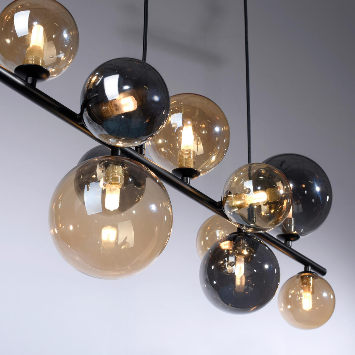 STROPNÍ ZÁVĚSNÉ LED SVÍTIDLO - černá, Trend, kov/plast (85/35/150cm)