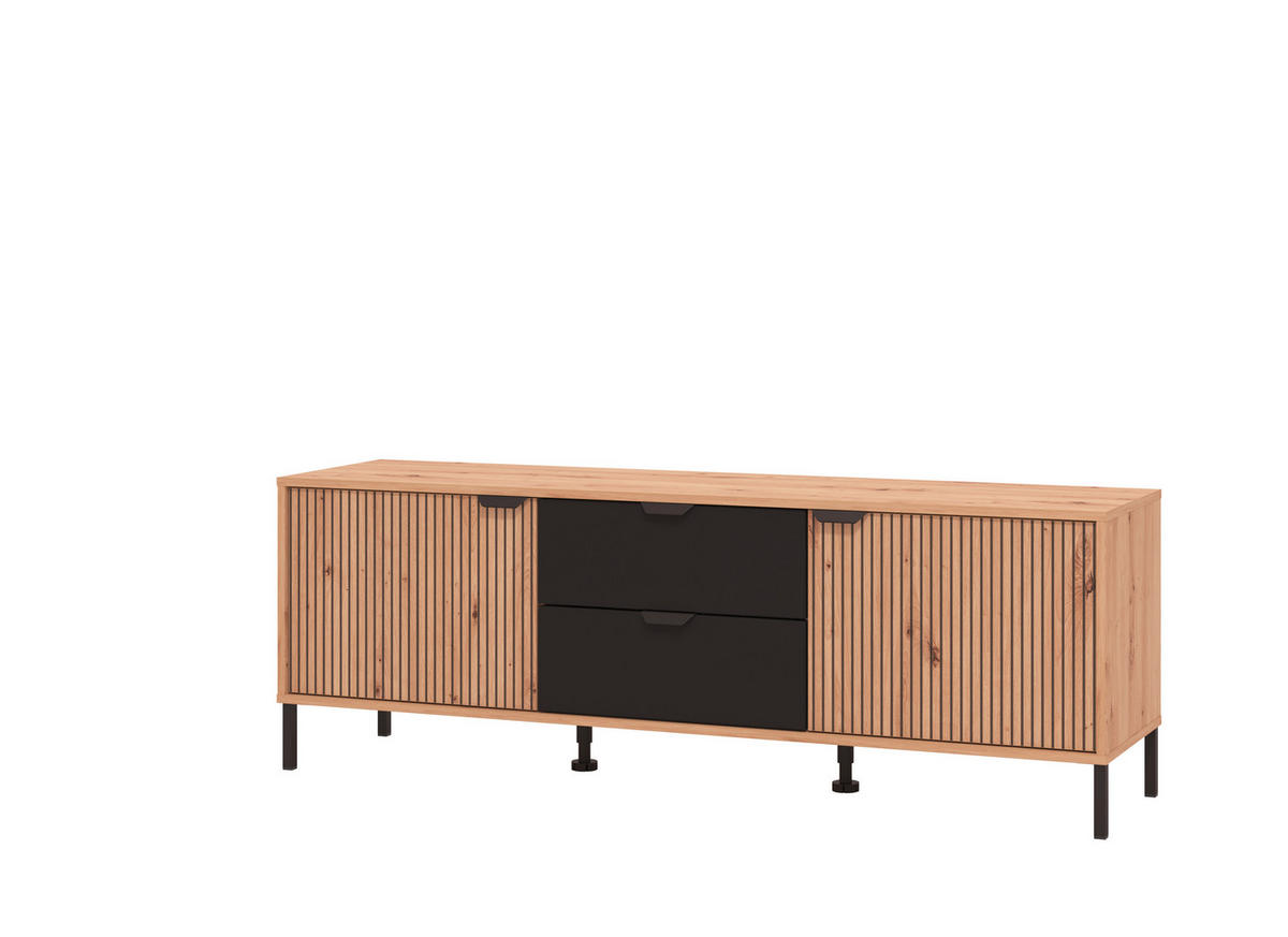 TV-ÁLLVÁNY Artisan tölgy  - Artisan tölgy, Basics, faalapú anyag (157/54,5/40cm) - Xora