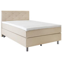BOXSPRINGBETT 140/200 cm  in Beige  - Beige/Alufarben, Konventionell, Textil/Metall (140/200cm) - Welnova