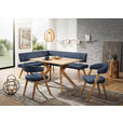 ECKBANK 170/200 cm  in Dunkelblau, Wildeiche  - Wildeiche/Eichefarben, Design, Holz/Textil (170/200cm) - Venda