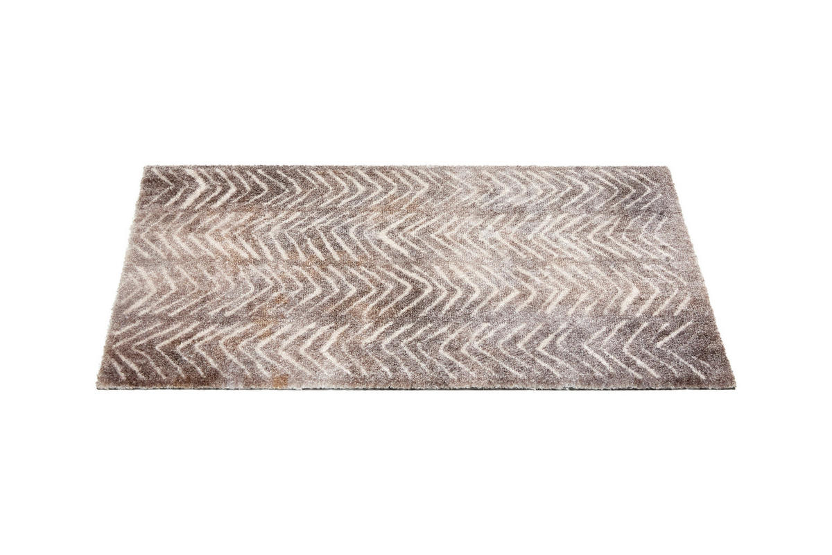 FUSSMATTE - Taupe/Creme, Design, Textil (67/100cm) - Schöner Wohnen