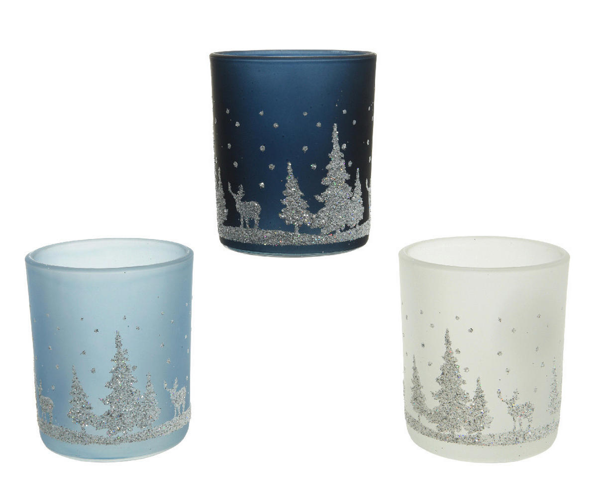 TEELICHTGLAS - Multicolor, Basics, Glas (46/23,5/19,5cm)