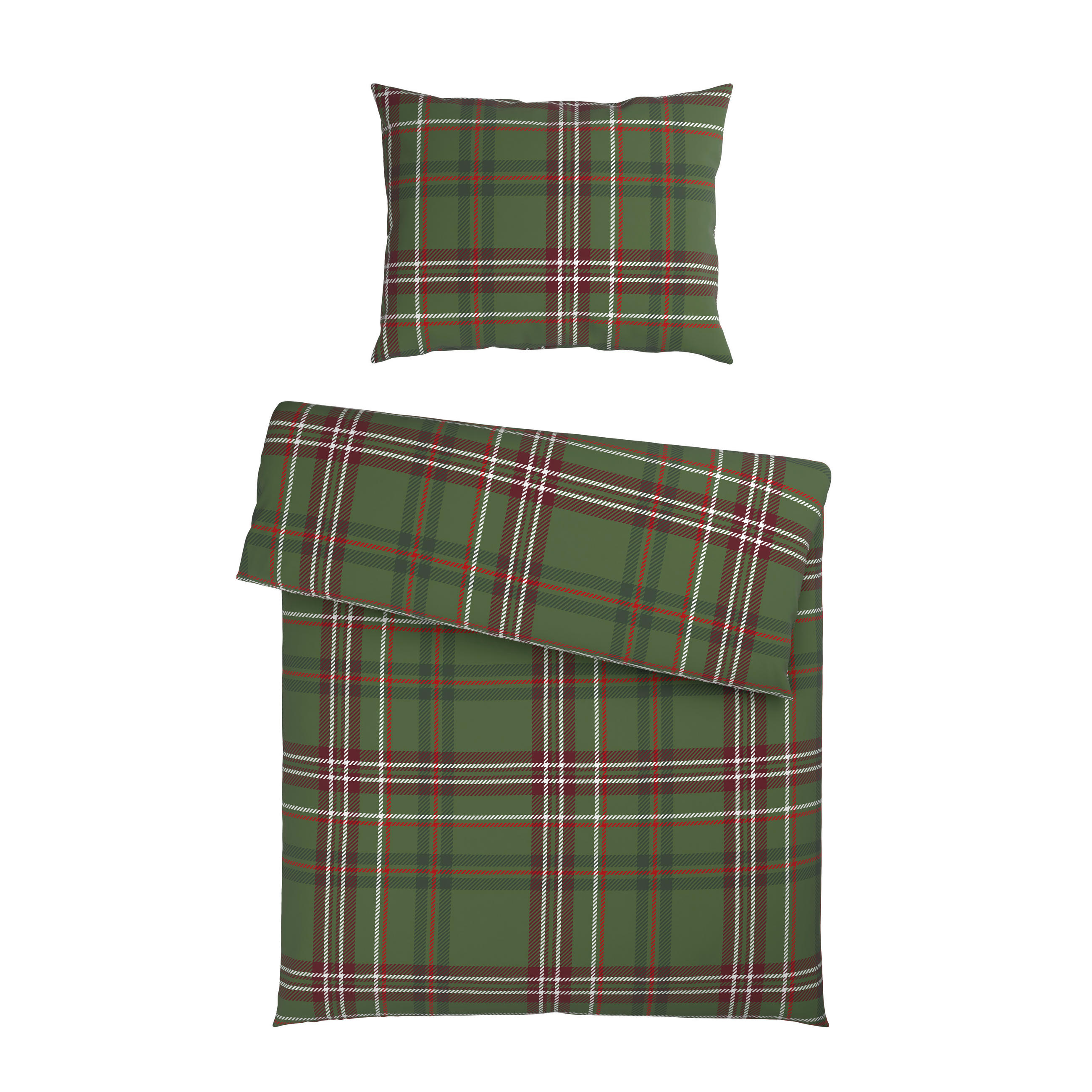 BETTWÄSCHE 2-teilig Renforcé 140/200 cm  - Rot/Weiß, Design, Textil (140/200cm) - X-Mas