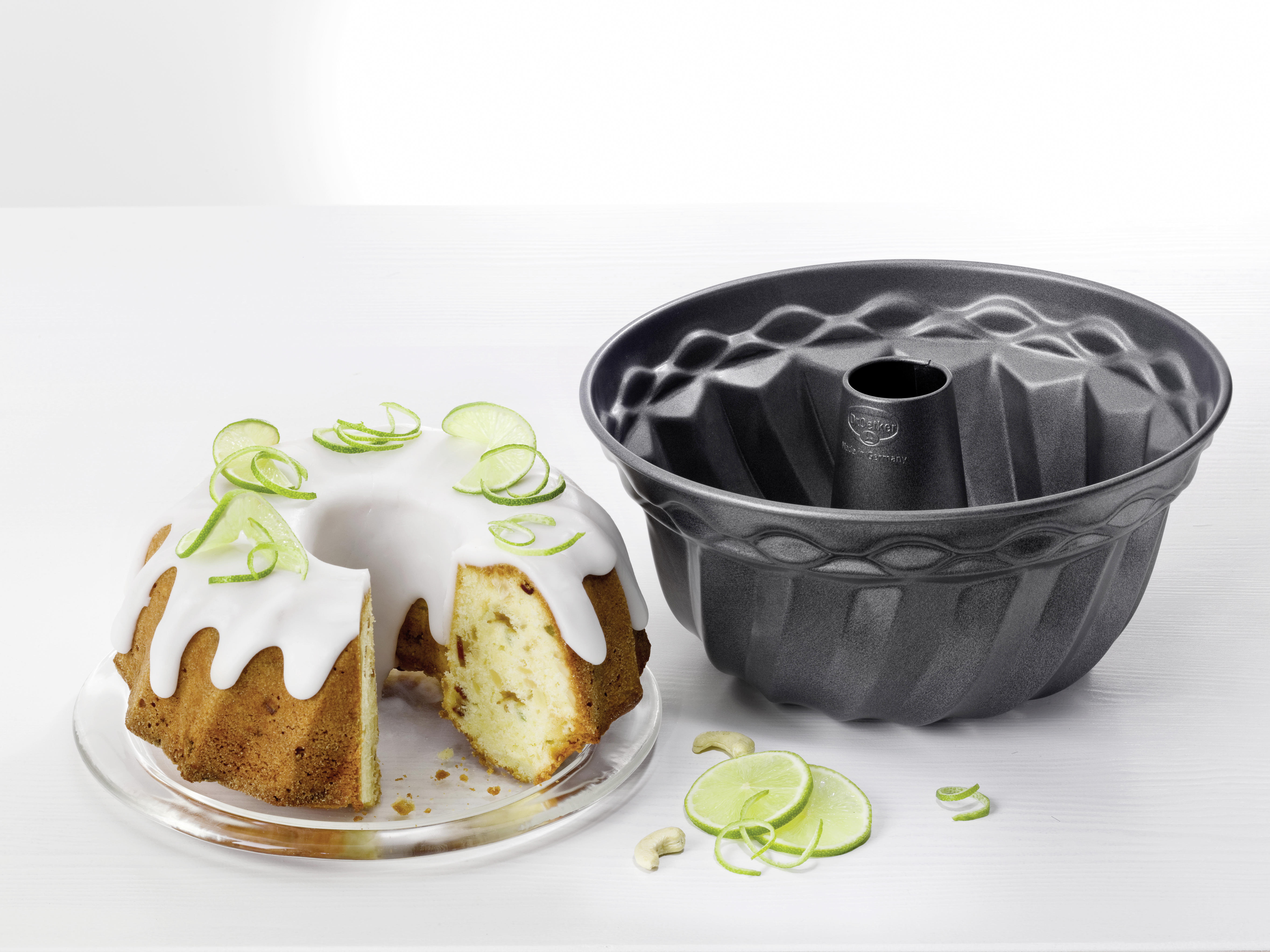 GUGELHUPFFORM  - Grau, Basics, Metall (24/12cm) - Dr.Oetker