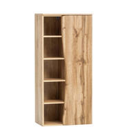 MIDISCHRANK 60/130/35 cm  - Silberfarben/Eiche Wotan, Natur, Holzwerkstoff/Kunststoff (60/130/35cm) - Xora
