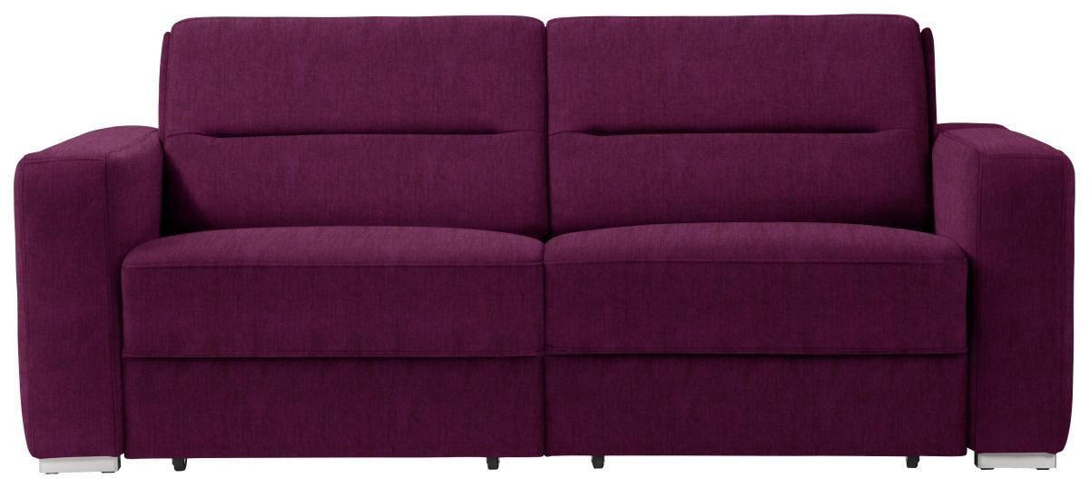 SCHLAFSOFA in Aubergine  - Aubergine, KONVENTIONELL, Textil/Metall (202/86/92cm) - Sedda
