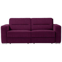 SCHLAFSOFA in Aubergine  - Aubergine, KONVENTIONELL, Textil/Metall (202/86/92cm) - Sedda