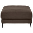 HOCKER Feincord Mokka  - Schwarz/Mokka, Design, Textil/Metall (90/43/90cm) - Dieter Knoll