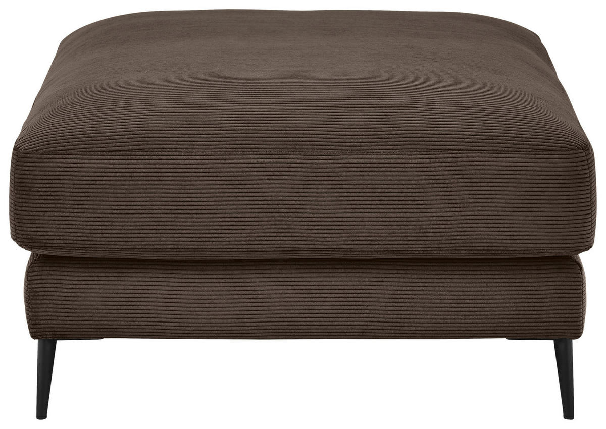 HOCKER in Textil Mokka  - Schwarz/Mokka, Design, Textil/Metall (90/43/90cm) - Dieter Knoll