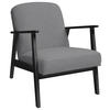 SESSEL Webstoff Grau, Schwarz    - Schwarz/Grau, Natur, Holz/Textil (63/78/78cm) - Livetastic