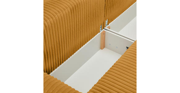 SCHLAFSOFA Cord, Plüsch Orange - Schwarz/Orange, MODERN, Kunststoff/Textil (240/90/120cm) - Carryhome