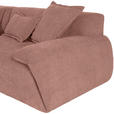 ECKSOFA  in Flachgewebe Altrosa  174/274 cm  - Schwarz/Altrosa, KONVENTIONELL, Kunststoff/Textil (174/274cm) - Carryhome