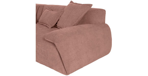 ECKSOFA  in Flachgewebe Altrosa  174/274 cm  - Schwarz/Altrosa, KONVENTIONELL, Kunststoff/Textil (174/274cm) - Carryhome