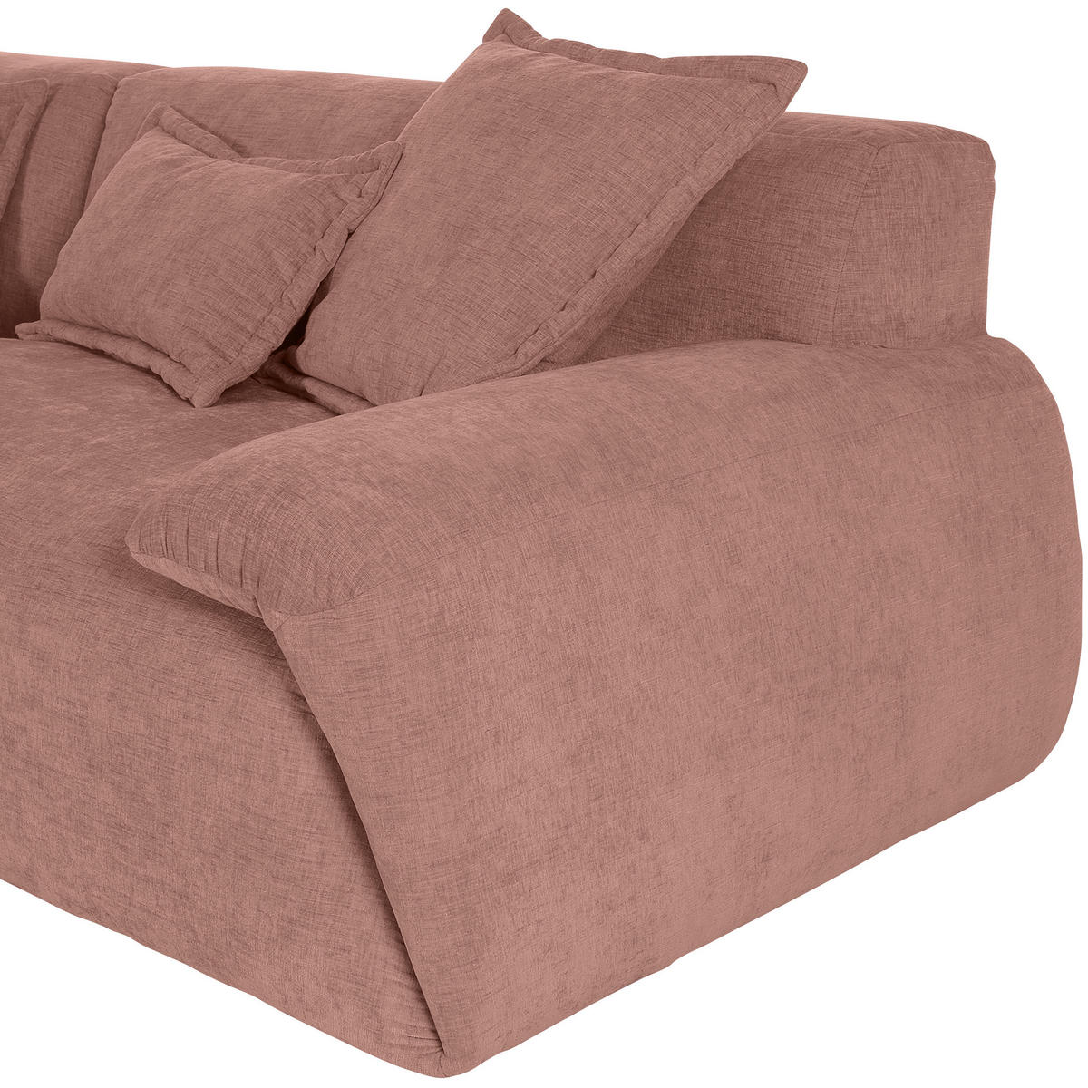 HÖRNSOFFA i flatväv gammelrosa  - svart/gammelrosa, Klassisk, textil/plast (174/274cm) - Best Price