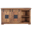 SIDEBOARD  in 160/85/45 cm  - Schwarz/Naturfarben, LIFESTYLE, Holz/Metall (160/85/45cm) - Landscape