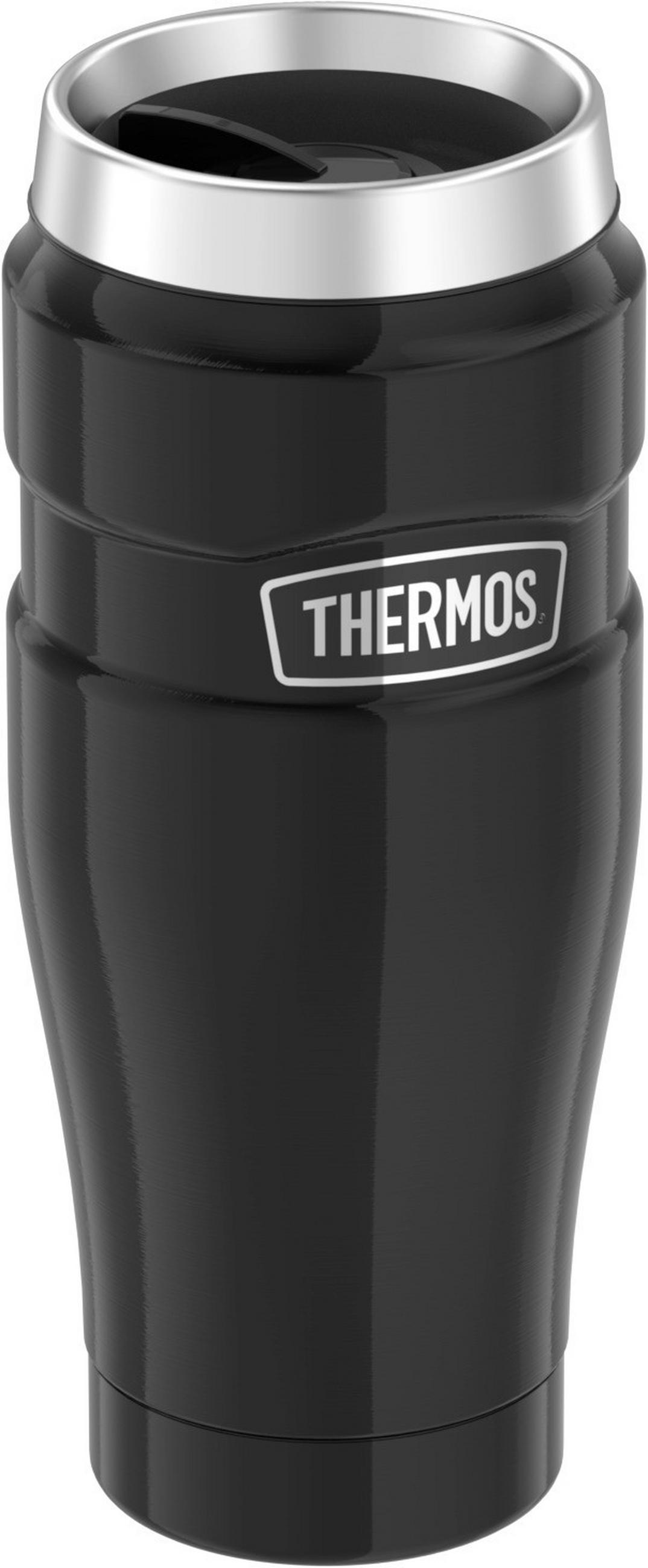 THERMOBECHER Stainless King 0,47 L  - Schwarz Hochglanz, Metall (0.47l) - Thermos