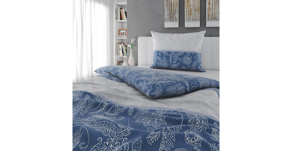 BETTWÄSCHE Satin 140/200 cm  - Blau, Textil (140/200cm) - Novel