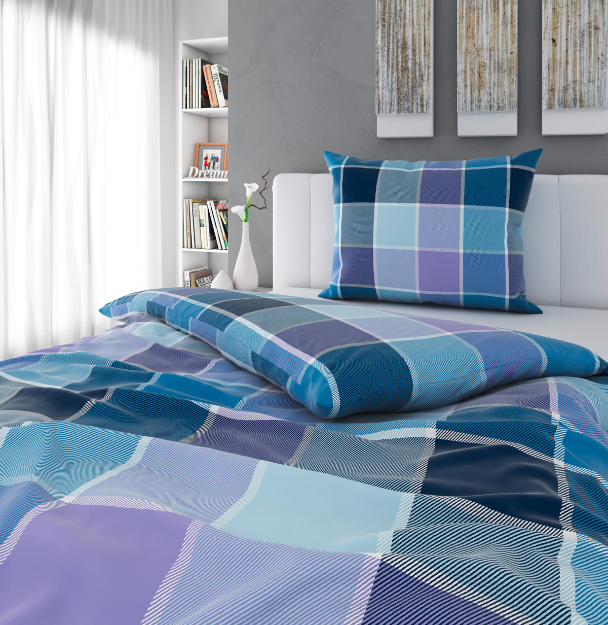 POSTELJINA ULLY 140/200 cm saten lila  - lila, Konvencionalno, tekstil (140/200cm) - Esposa