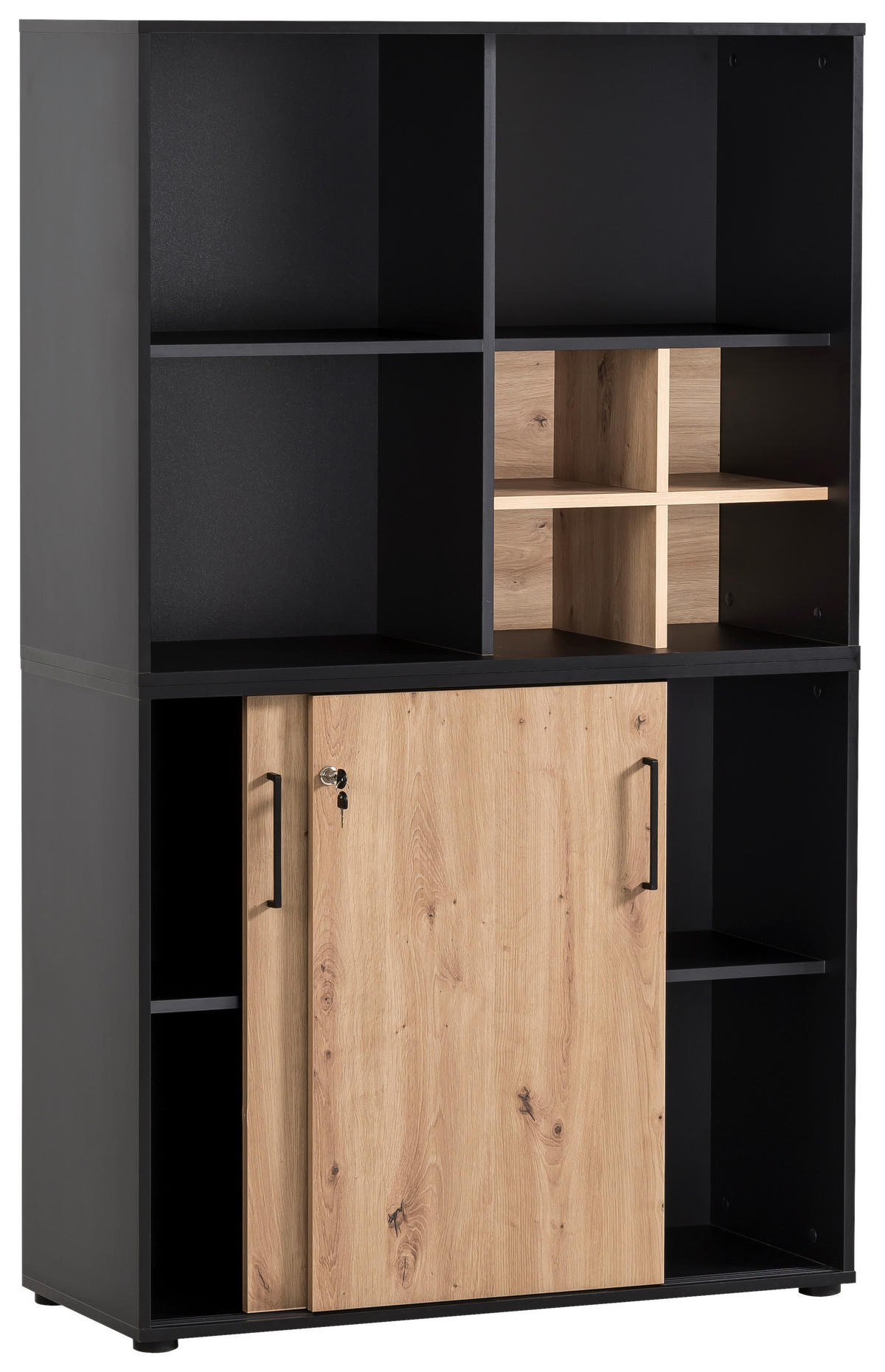 REGAL Schwarz  - Schwarz, MODERN, Holzwerkstoff (100,1/83,6/41cm) - MID.YOU