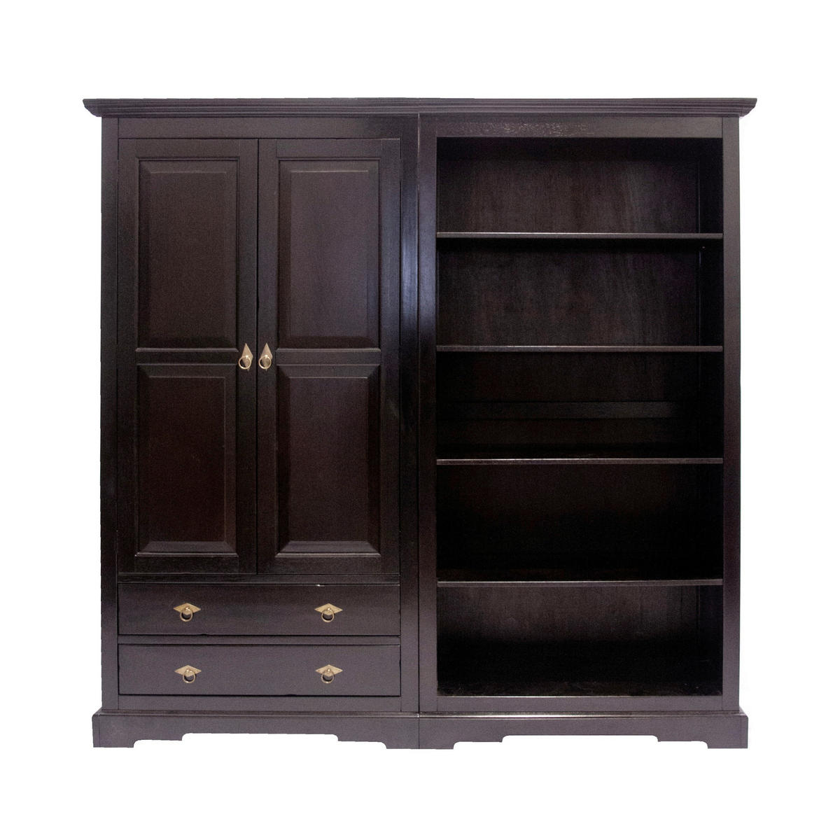 SCHRANK - Schwarzbraun, Design, Holz (98/183,50/44cm) - MID.YOU