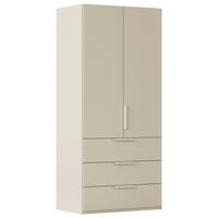 DREHTÜRENSCHRANK 101/223/61 cm,  in Champagner, 2-türig  - Champagner, Basics, Holzwerkstoff/Metall (101/223/61cm) - Novel