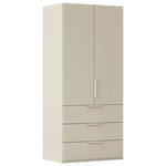 DREHTÜRENSCHRANK 101/223/61 cm,  in Champagner, 2-türig  - Champagner, Basics, Holzwerkstoff/Metall (101/223/61cm) - Novel