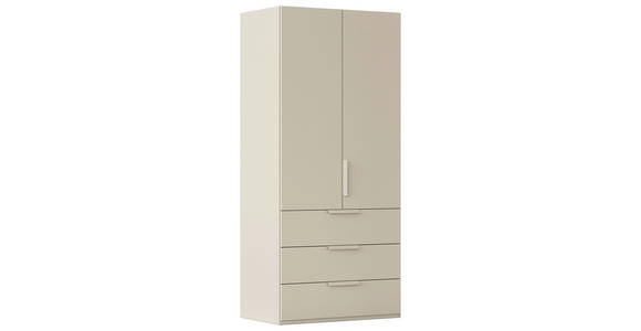 DREHTÜRENSCHRANK 101/223/61 cm,  in Champagner, 2-türig  - Champagner, Basics, Holzwerkstoff/Metall (101/223/61cm) - Novel