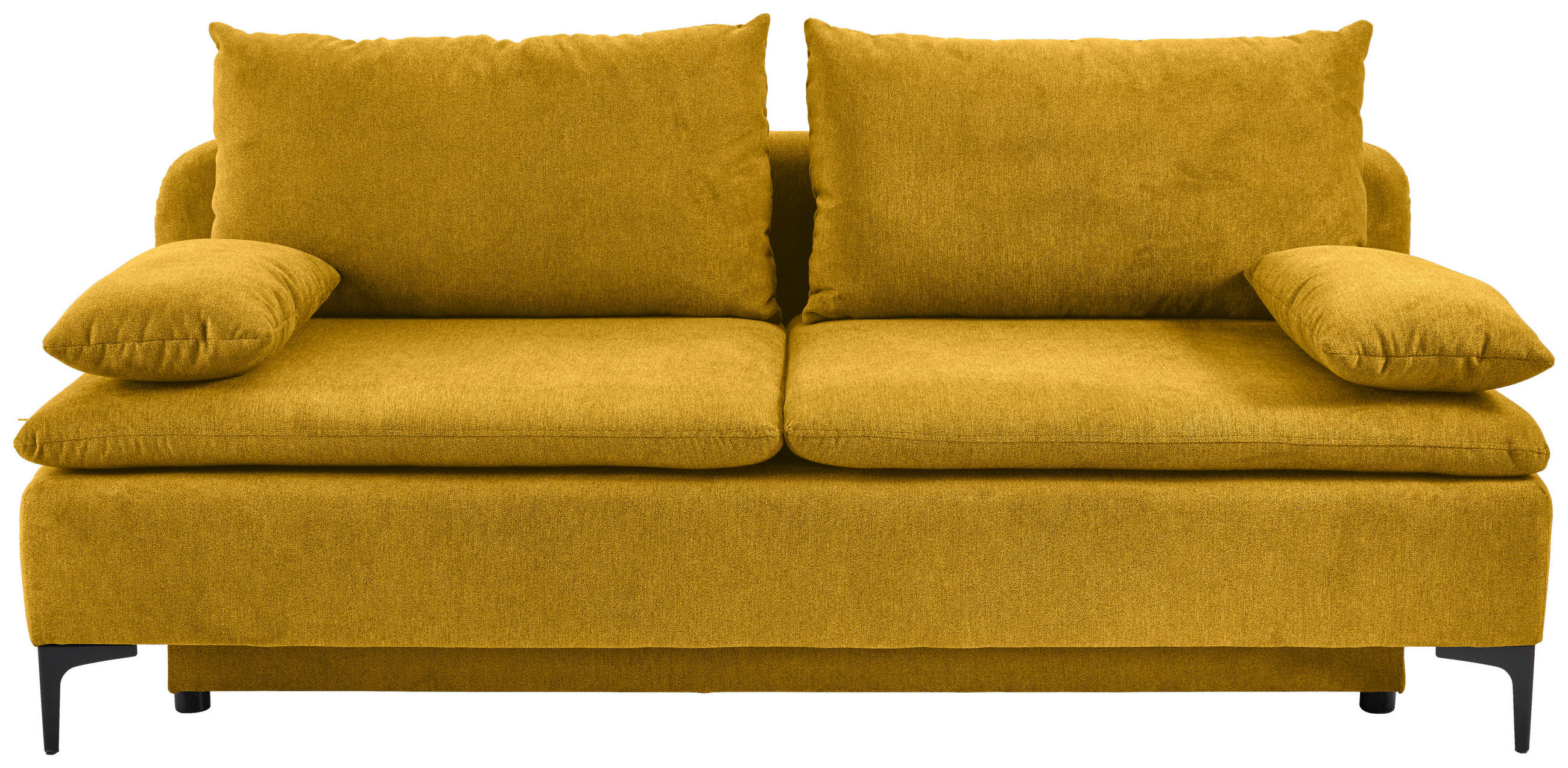 BÄDDSOFFA i flatväv gul  - svart/gul, Design, metall/textil (203/75/100cm) - MID.YOU