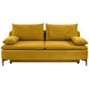 SCHLAFSOFA in Flachgewebe Gelb  - Gelb/Schwarz, Design, Textil/Metall (203/75/100cm) - MID.YOU