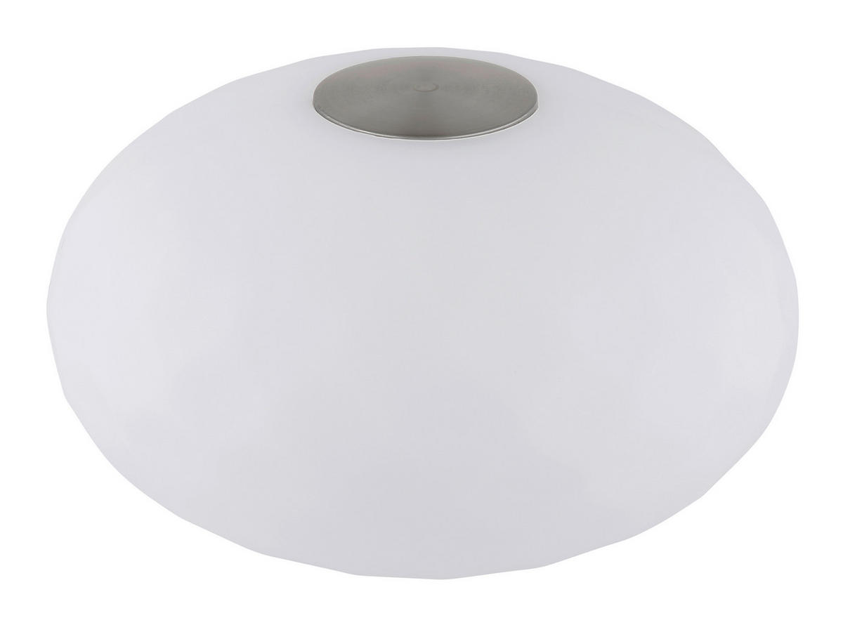 PORTABEL LAMPA LEALA 20/11,7 cm   - vit/stålfärgad, Klassisk, metall/plast (20/11,7cm) - Globo