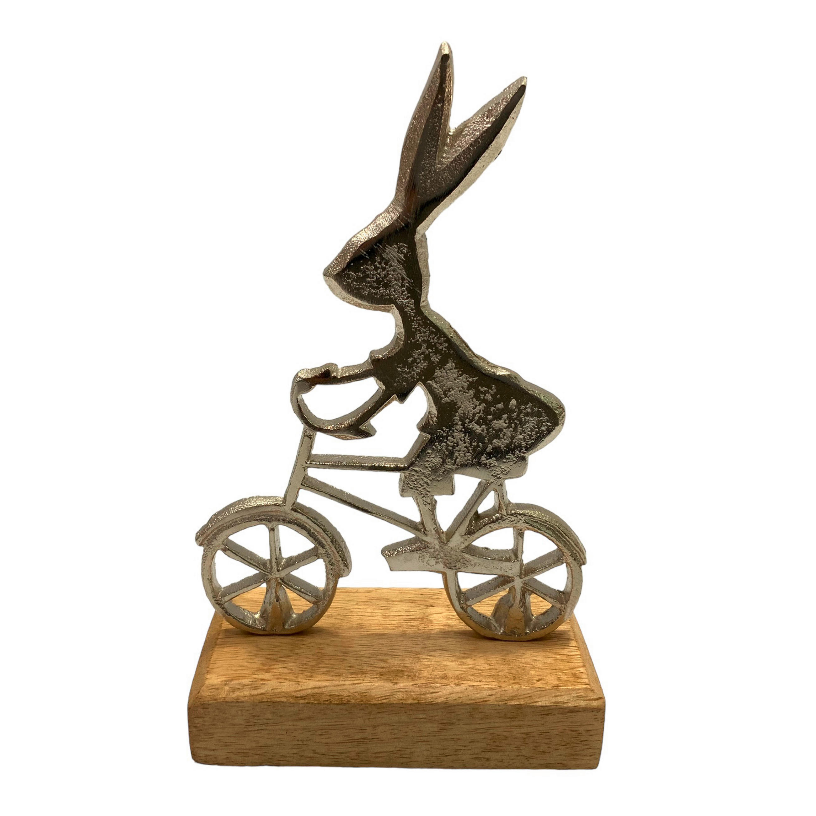 DEKOHASE - Silberfarben/Naturfarben, LIFESTYLE, Holz/Metall (10/17,5/5cm)