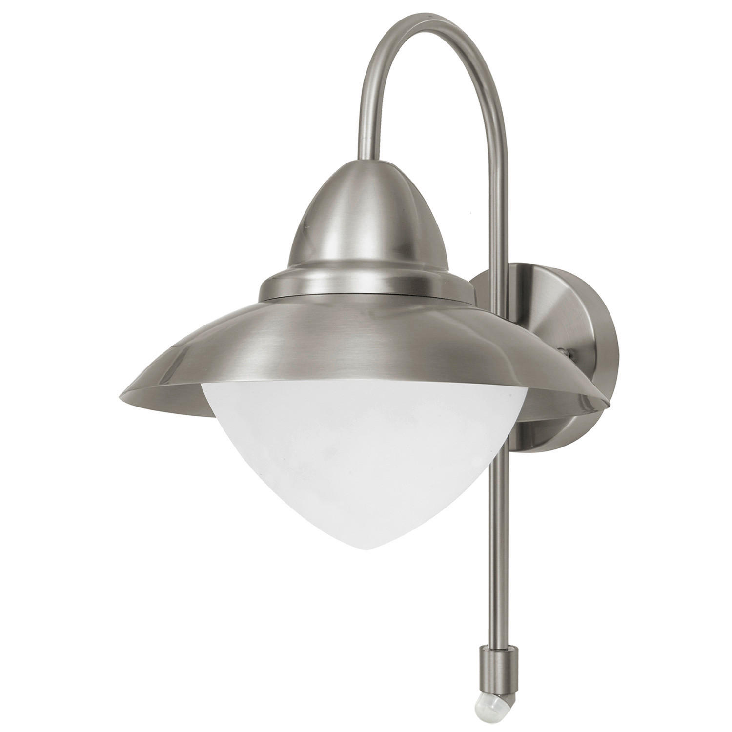 AUßENLEUCHTE Sidney 37.5/27,5/32,5 cm   - Silberfarben/Weiß, Basics, Glas/Metall (37.5/27,5/32,5cm) - Eglo
