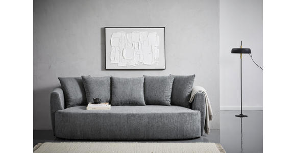 SCHLAFSOFA Chenille Dunkelgrau - Dunkelgrau/Schwarz, KONVENTIONELL, Kunststoff/Textil (238/74/107cm) - Carryhome