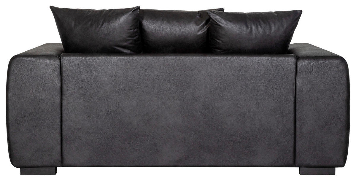 2-SITS SOFFA i textil, trä antracit  - svart/antracit, Klassisk, trä/textil (192/85/100cm) - Carryhome