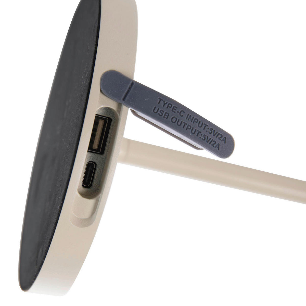 TISCHLEUCHTE VEBA 15/28/15 cm   - Beige/Weiß, LIFESTYLE, Textil/Metall (15/28/15cm)