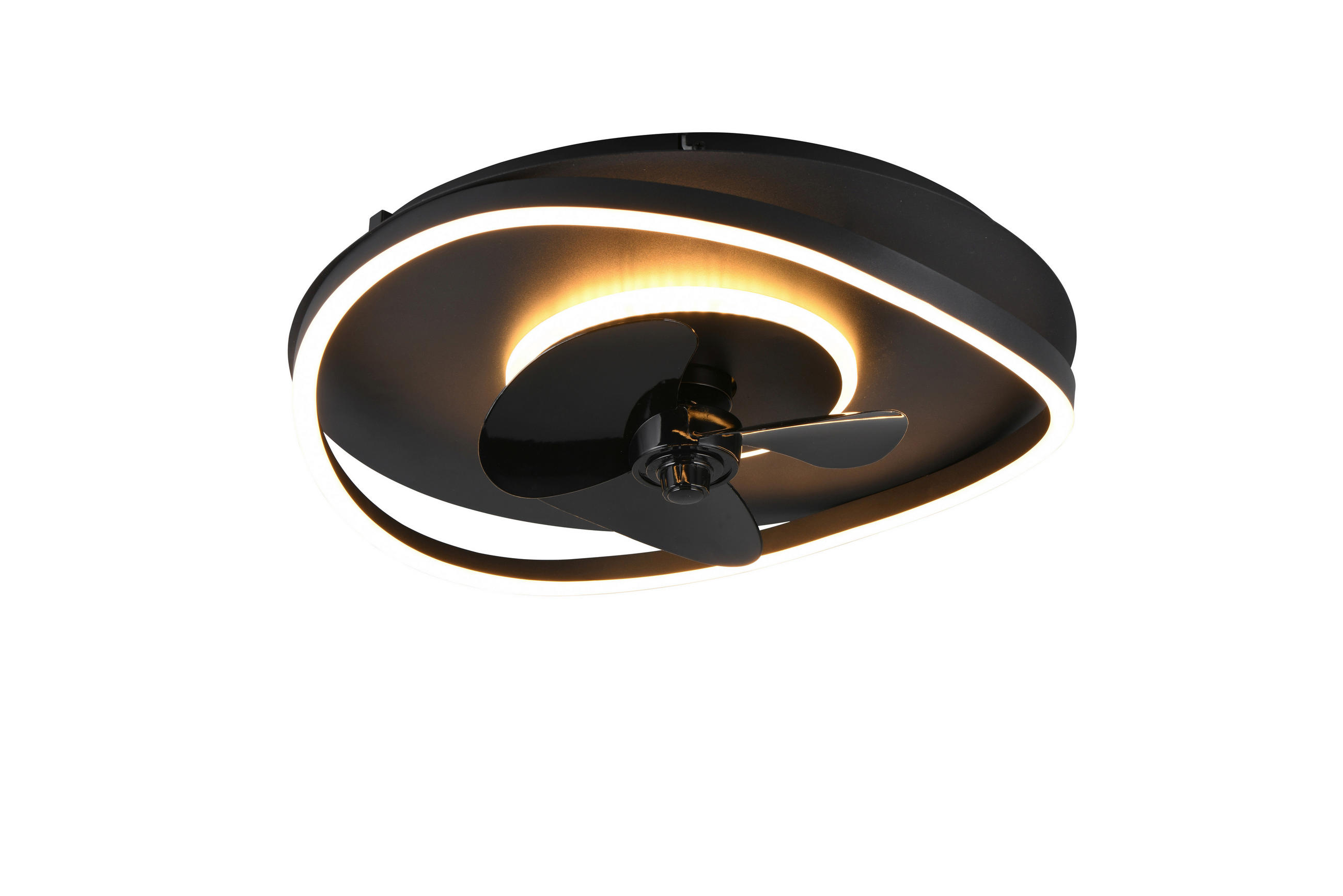 DECKENVENTILATOR  73,5/23 cm    - Schwarz, Design, Kunststoff (73,5/23cm)