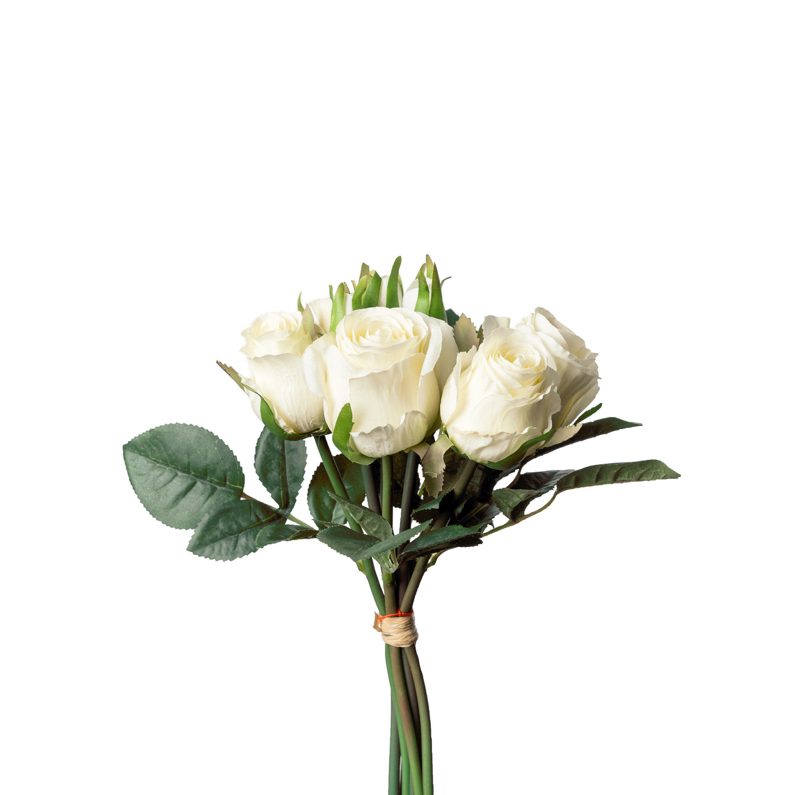 KUNSTBLUME  - Creme/Weiß, Basics, Kunststoff (27cm)